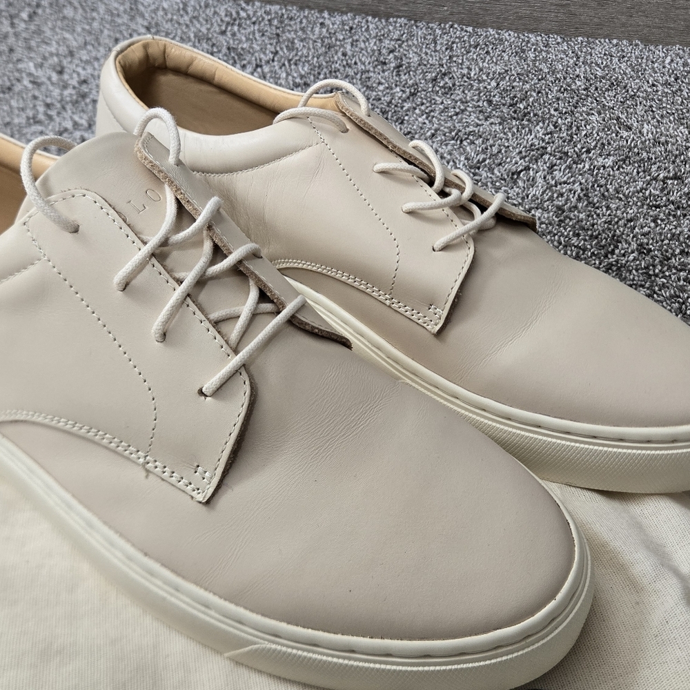 Nisolo Men's Low-Top Sneakers in Light Beige - Picture 7 of 14